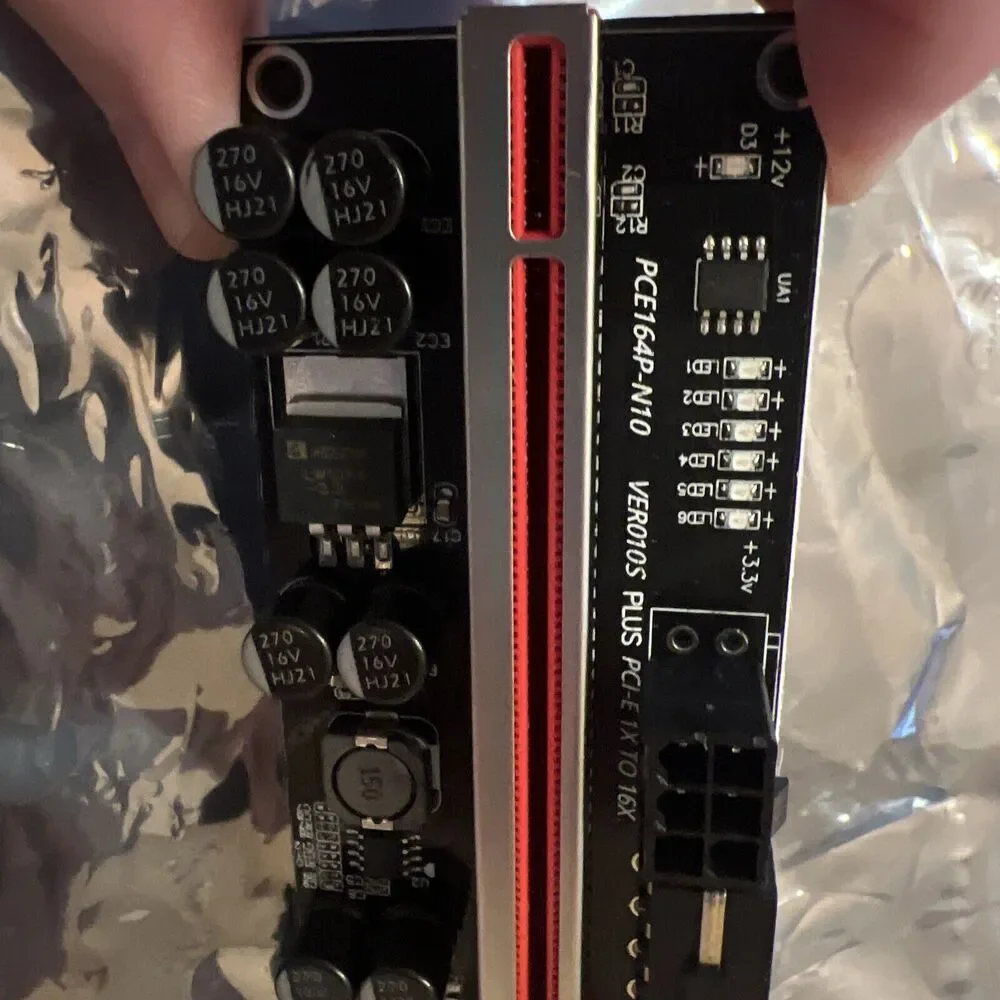 PCI-E 1x to 16x Powered USB3.0 GPU Riser Extender Adapter Card